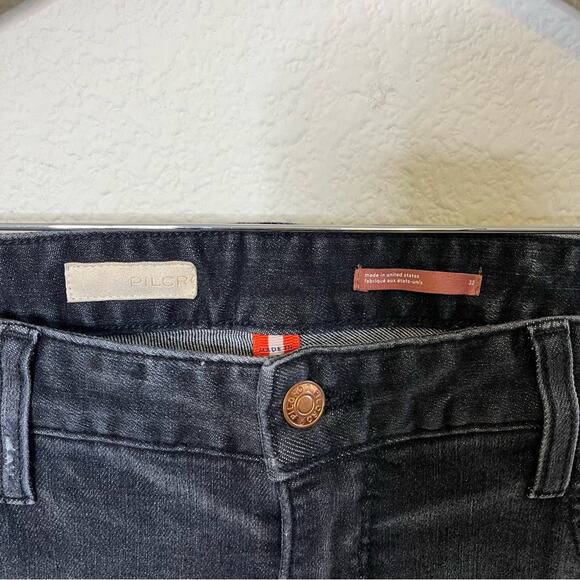 Anthropologie Pilcro The Selvedge Borrowed Jean Charcoal Black Distressed 32 - Picture 10 of 13